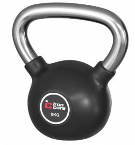 IRON CORE IC1009-8kg Стальная обрезиненная гиря 8 кг