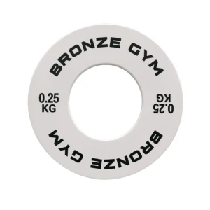 Диск калиброванный BRONZE GYM для пауэрлифтинга белый 0,25 кг