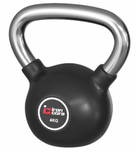 IRON CORE IC1009-4kg Стальная обрезиненная гиря 4 кг