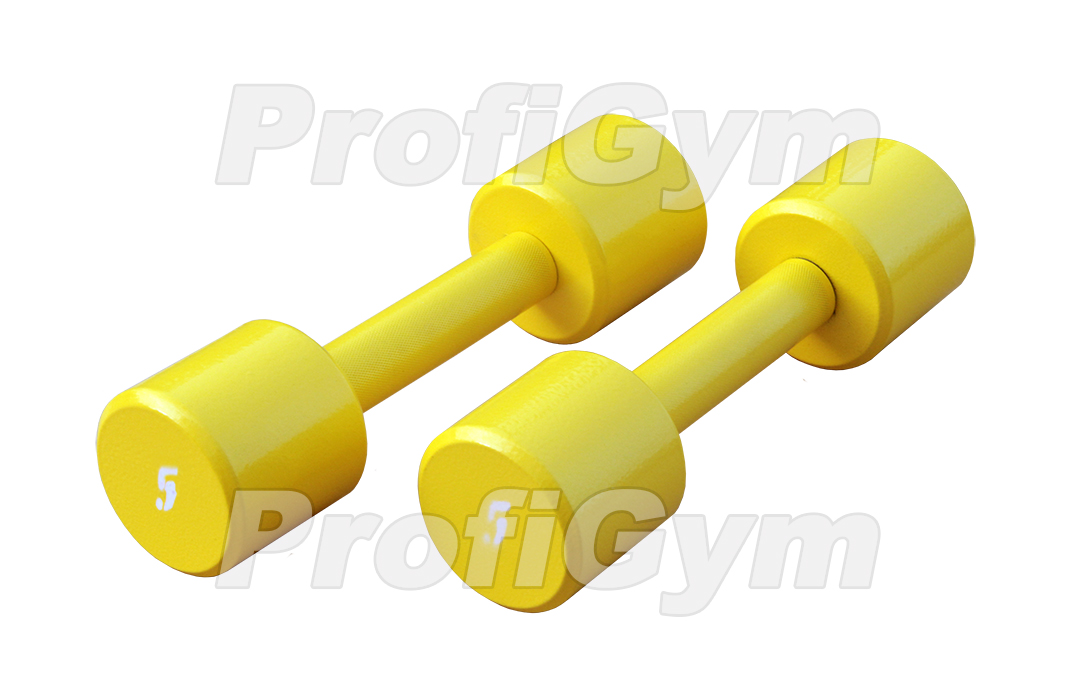 Гантель неразборная с полимерным покрытием(5 кг) ProfiGym ГНП-5