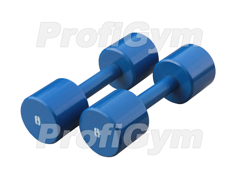 Гантель неразборная с полимерным покрытием(8 кг) ProfiGym ГНП-8