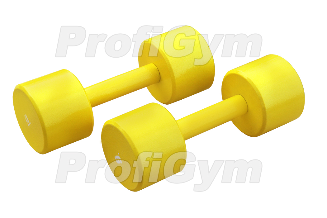 Гантель неразборная с полимерным покрытием(9 кг) ProfiGym ГНП-9