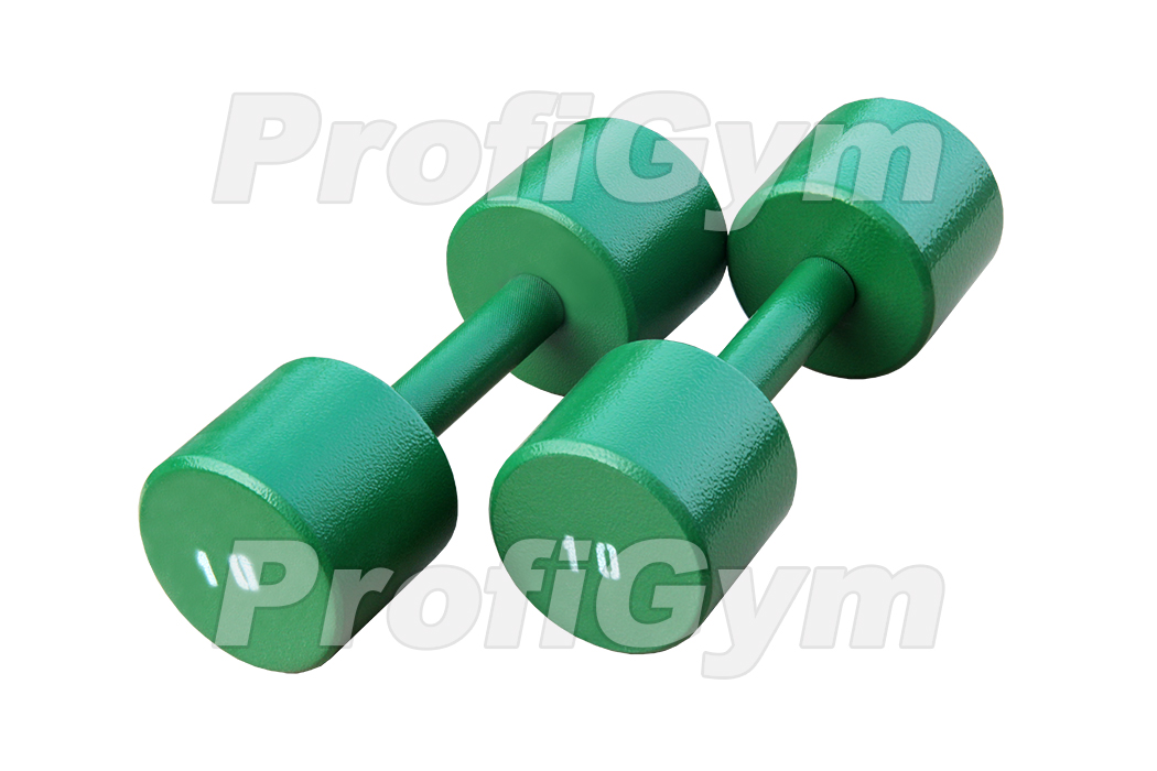 Гантель неразборная с полимерным покрытием(10 кг) ProfiGym ГНП-10