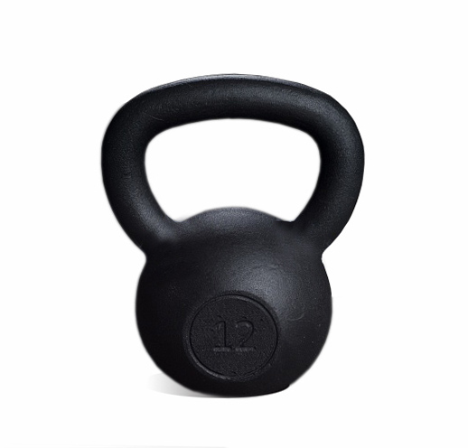 Гиря для кроссфит 12 кг черная ProfiGym ГК-12