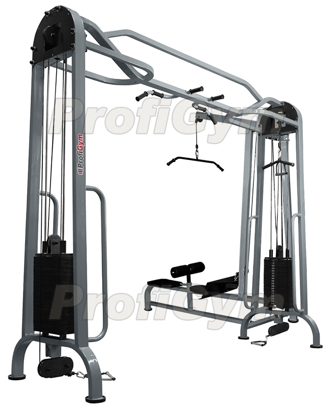 Тренажер Кроссовер + Вертикальная / Горизонтальная тяга ProfiGym МС-0240-С