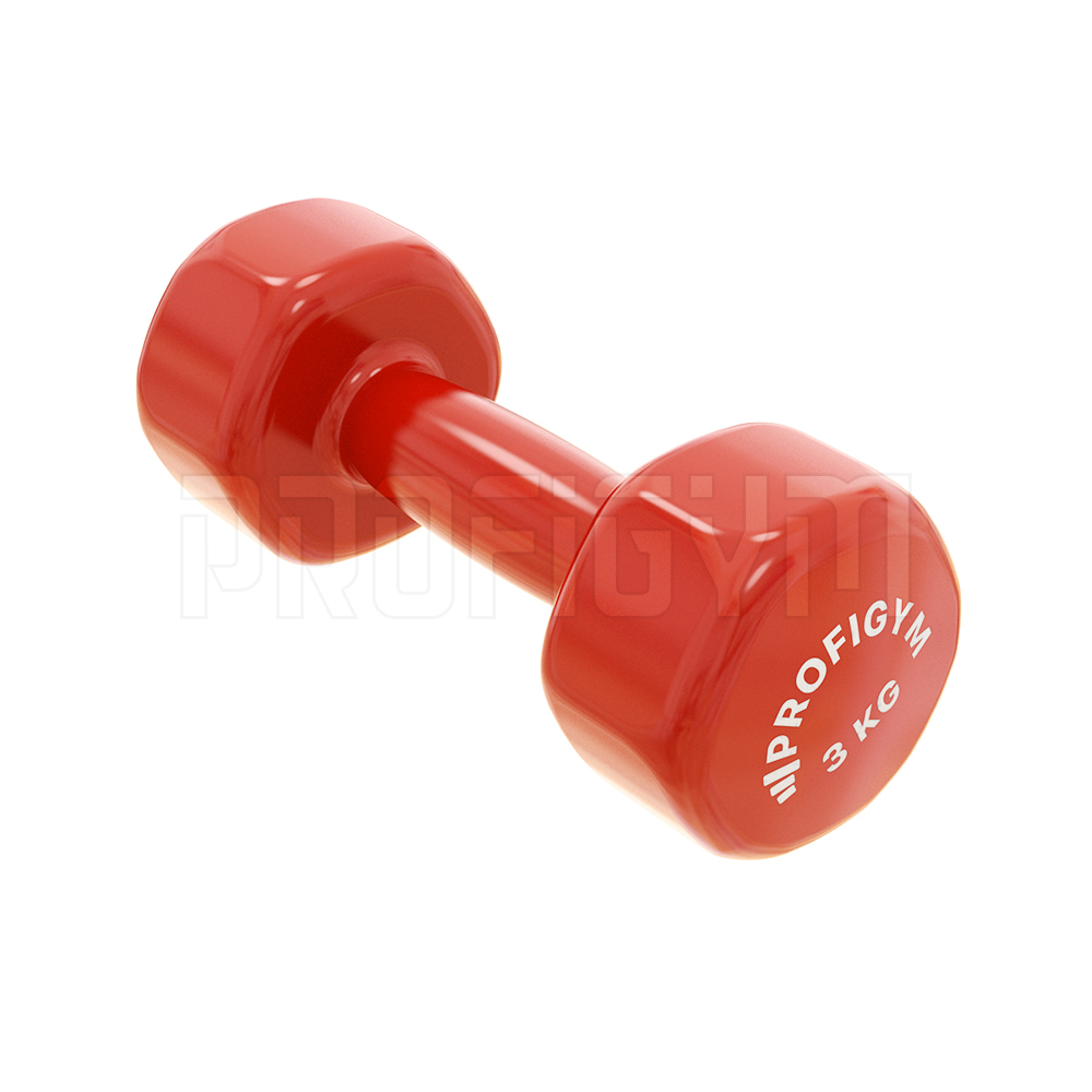 Гантель виниловая ProfiGym 3 кг