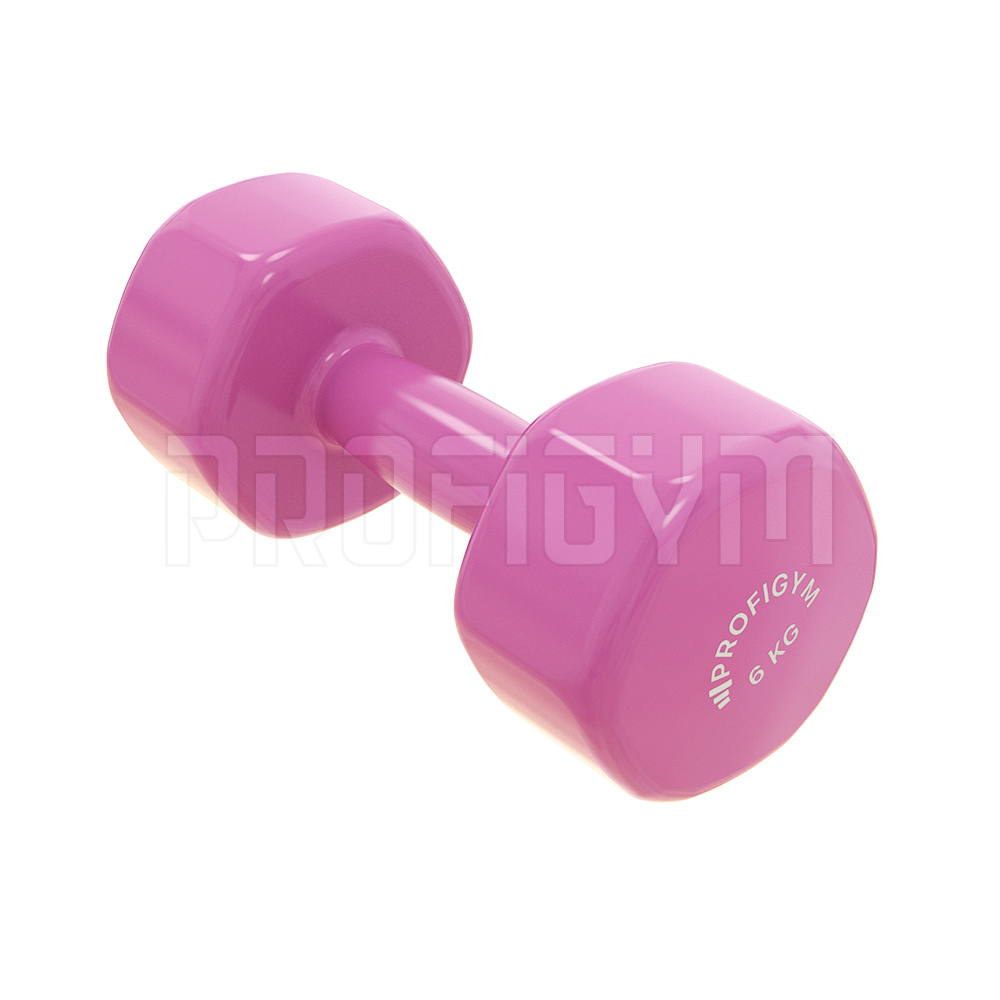 Гантель виниловая ProfiGym 6 кг
