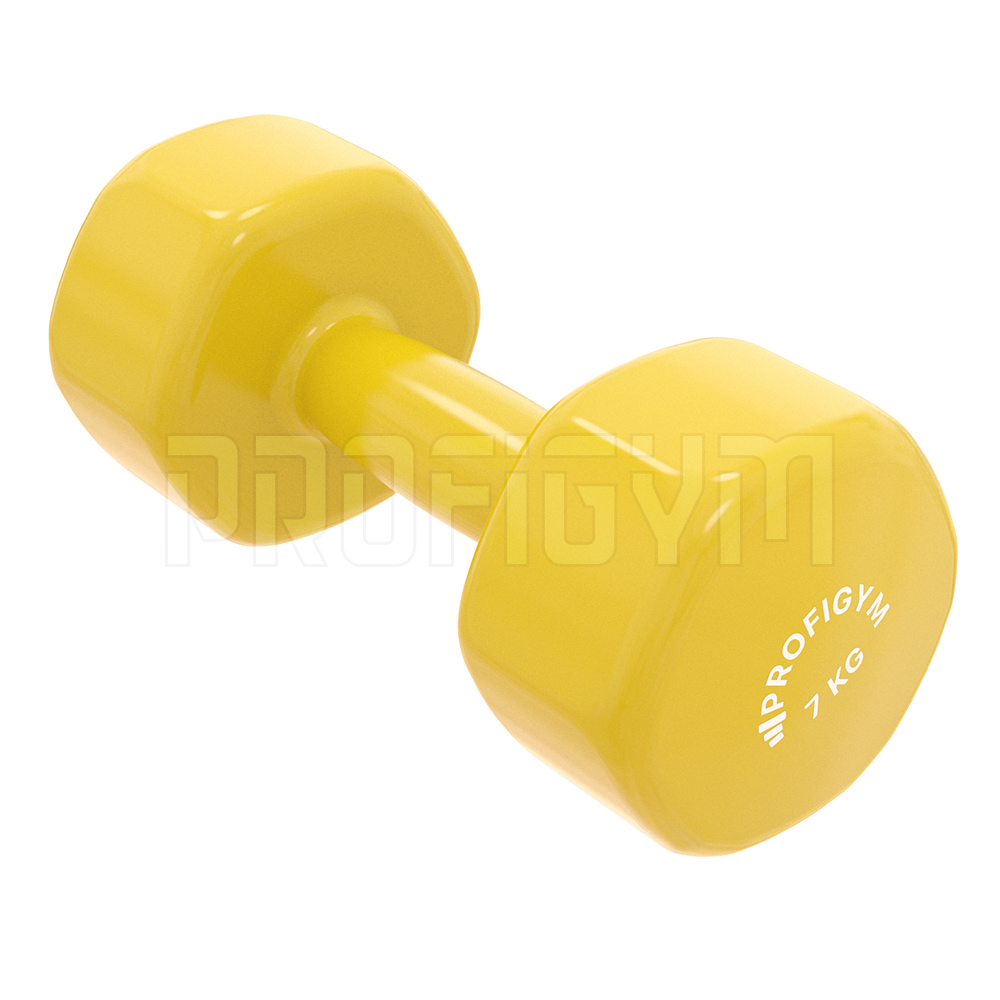 Гантель виниловая ProfiGym 7 кг
