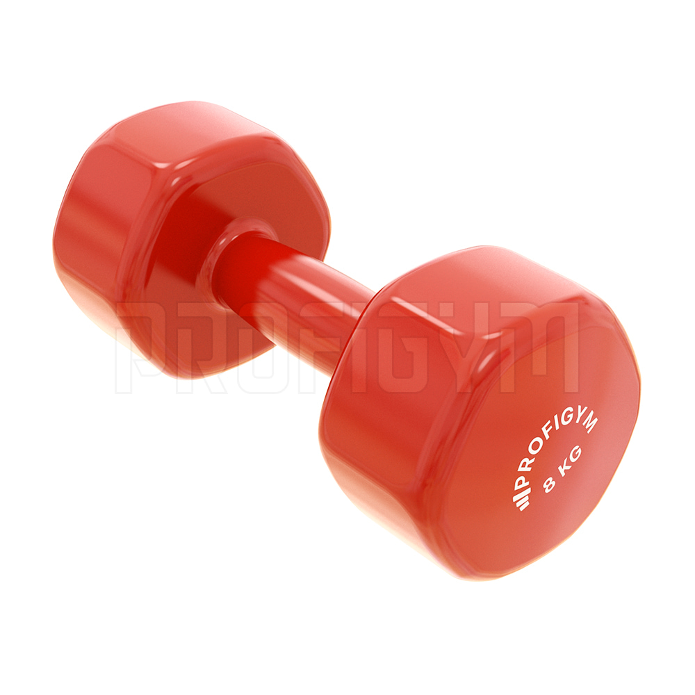 Гантель виниловая ProfiGym 8 кг