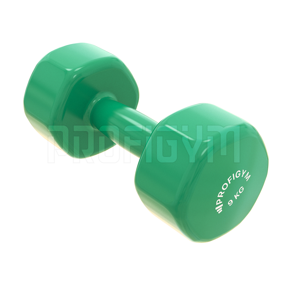 Гантель виниловая ProfiGym 9 кг