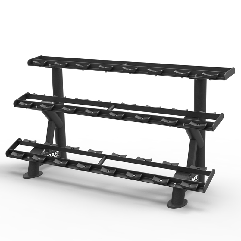 Стойка для 12 пар гантелей 3-х ярусная KRAFT Fitness KFTTDRYB
