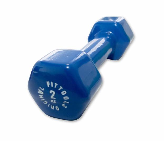 Гантель в виниловой оболочке 2 кг Original FitTools FT-VWB-2