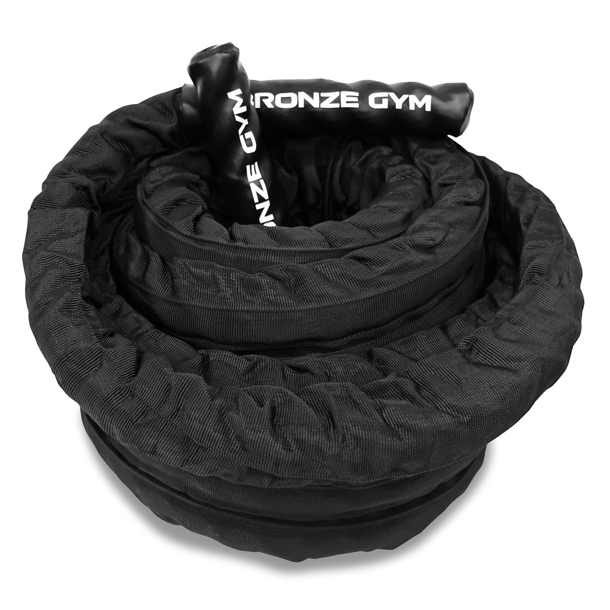 Канат тренировочный BRONZE GYM 3.8см.х12м.,9кг. (с защитным рукавом)