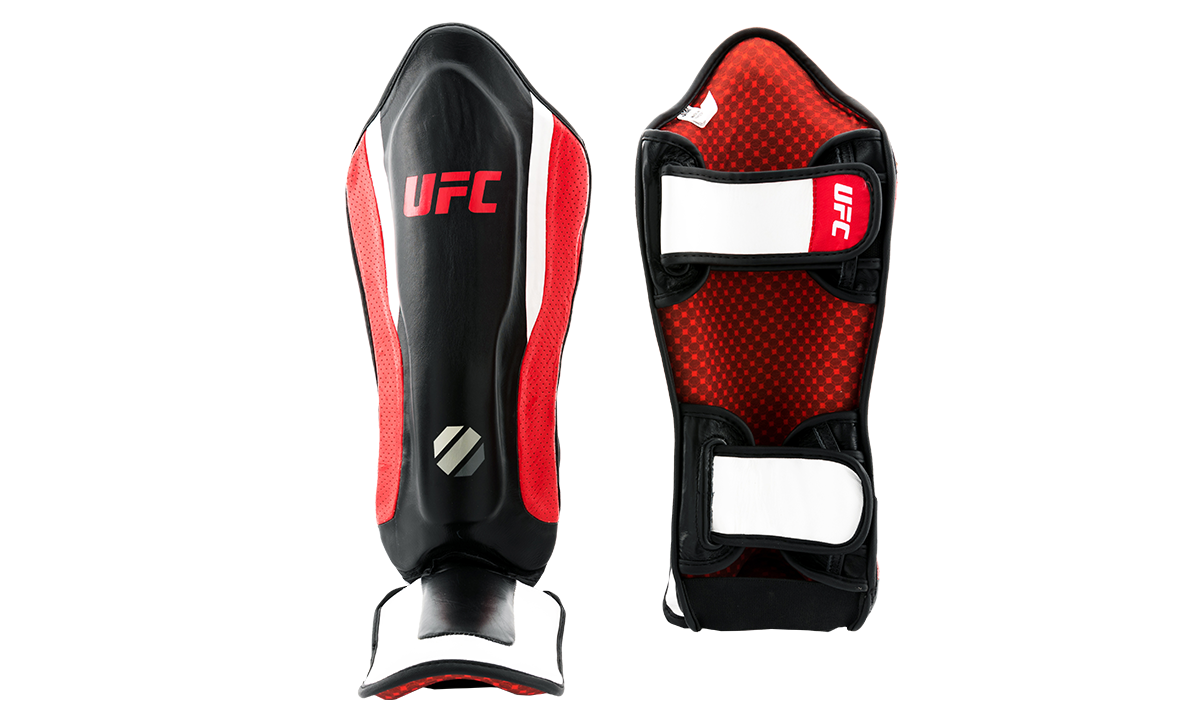 UFC Защита голени с защитой подъема стопы черная — L/XL