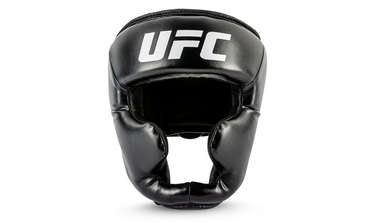 Шлем UFC тренировочный с защитой щек и подбородка Black, размер М